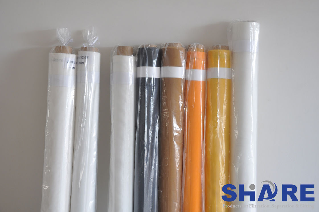 Monofilament Silk Screen Printing Mesh , Electronic Printing Fabric Mesh Roll Multi Color
